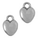 Metal charm Heart with eyelet 12x9mm Antique silver